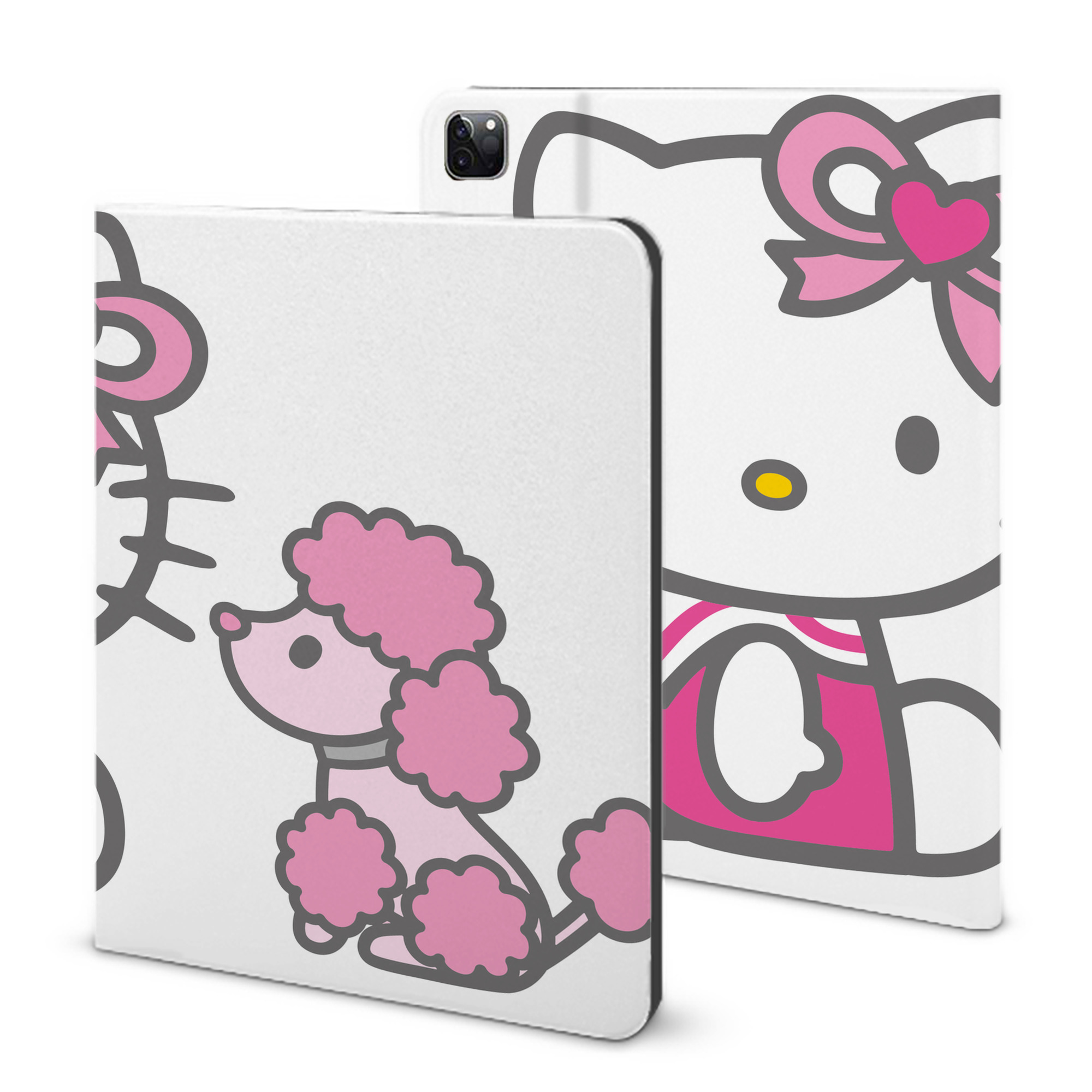 （画像用） Hello Kitty ハローキティ IPad ケース ブック型 PUレザー TPU 耐衝撃 軽量 薄型 ペン収納なし 全面保護 IPad 各モデル対応